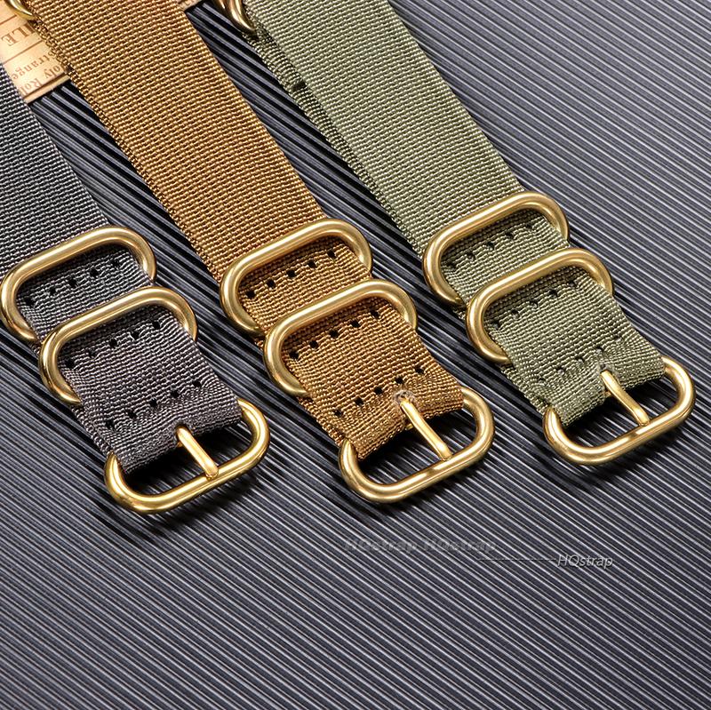 Cinturino per Orologio in Nylon di Alta Qualità 18mm 20mm 22mm 24mm Cinturino per Orologio Militare Seiko Braccialetto Sportivo Esercito Sostituzione Anello Dorato
