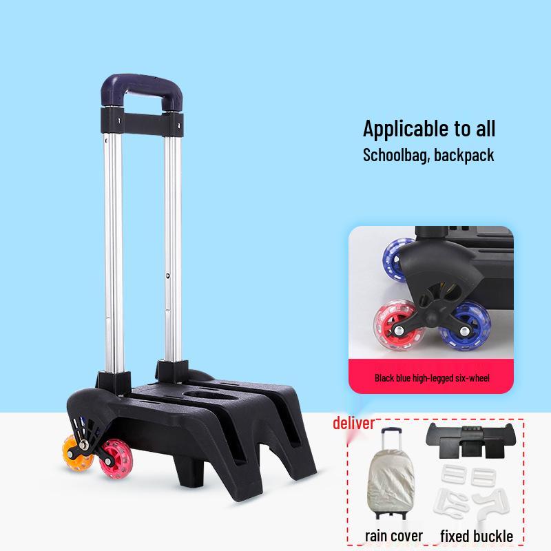 Folding Backpack Cart with Flashing Wheels for Kids – 3 or 6 Wheel Options