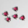 Crystal Heart-shaped Pendant Beads Rhinestone Love Heart Charm for DIY Keychain Necklace Earrings Accessories Crafts