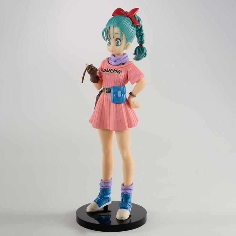 Dragon Ball Character 15cm Childhood Bulma Pink Cute Girl Action Doll Pvc Statue Model Doll Collection Room Decorative Gift