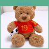 Plüschbär Spielzeug mit Mond- und Sternen-Design für Kinder Geschenk aus weichem Kurzflorstoff