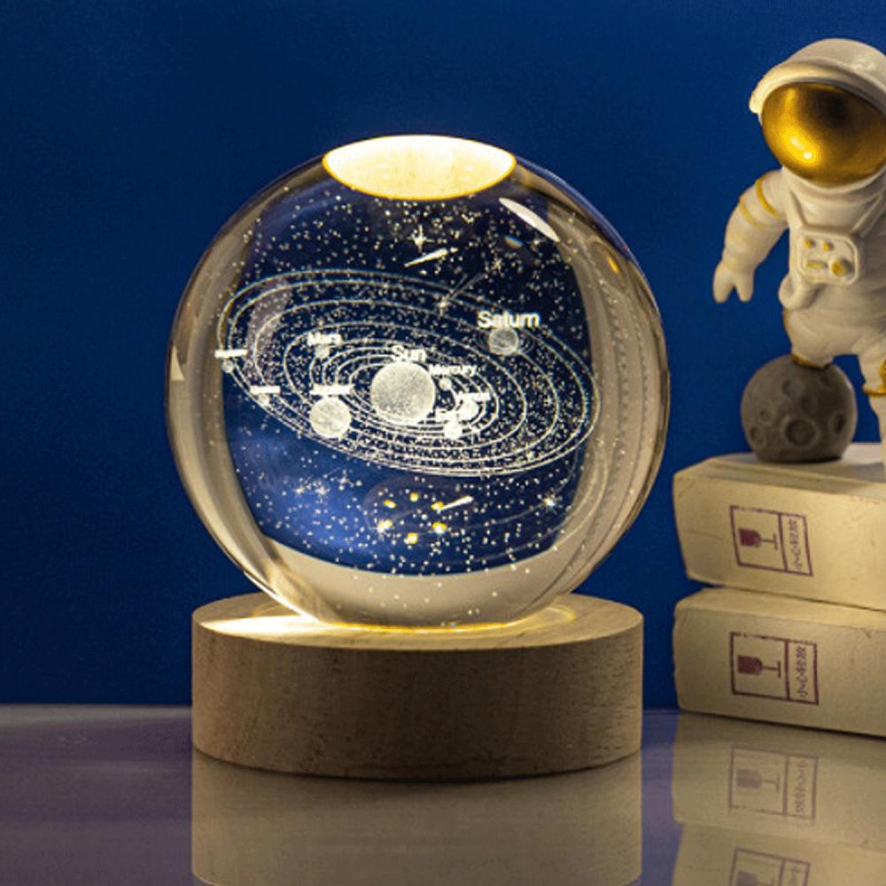 6 Color Changes Night Light 3D Laser Engraving Cat and Butterfly Night Light with Colored Light Wood Lamp Holder Home Decoration