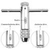 1Pcs M3-8 M5-12 Tap Wrench Adjustable Metric Plug T-Handle Ratchet Wrench Male Thread Extended Tap Screw Holder Hand Tool