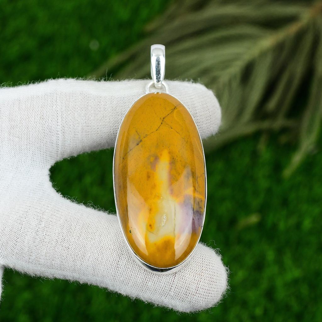 Natural Mookaite Handmade Mother Birthday Bezel Boho New Pendant Sterling Silver
