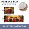 2Pcs Anti Fatigue Kitchen Rugs Merry Christmas Ball Waterproof Non-Slip Thick Cushioned Kitchen Mat Heavy Duty Comfort Standing Mat for Kitchen