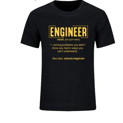 Herren T-Shirt Ingenieur Papa Definition Substantiv Lustige T-Shirts Sommer Baumwolle Harajuku Kurzarm Streetwear Schwarzes T-Shirt Kleidung