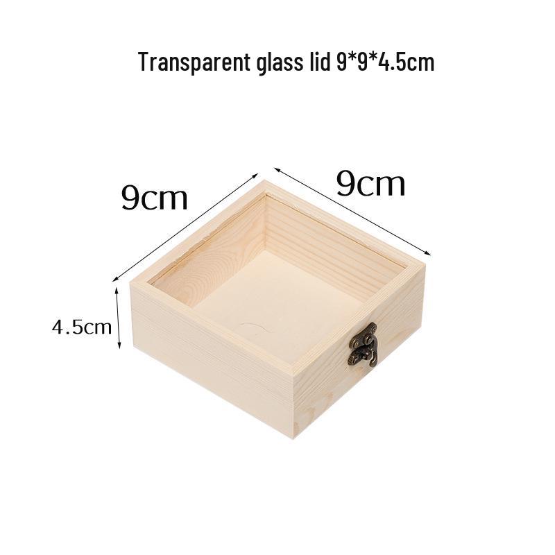In-Stock Wooden Box with Glass Lid: Transparent Insect Display, Mining Ore, & Children s Gift Box
