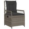 Vidaxl 3-Cz. Garden Furniture Set With Cushions, Grey Rattan Pe