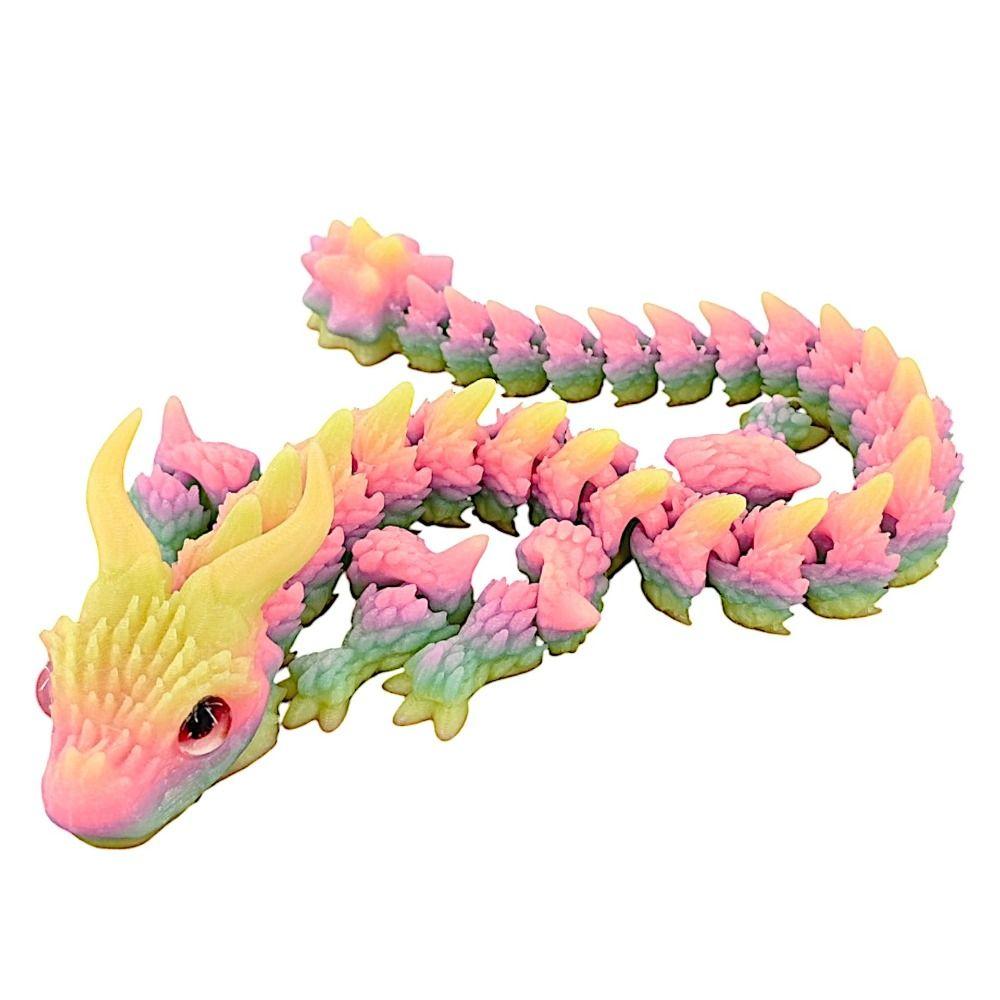 Chinese Dragon 3D Printed Dragon All-in-one Molding 3D Articulated Dragon Toys  Fish Tank