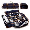 Travel Bartender Kit Bag Outdoor Toolkit Convenient Bartending Toolkit Cowhide Canvas Bag Anti-Slip and Wear-Resistant