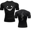 Running T-Shirt Men Short Sleeve Compression Shirt Summer Quick Dry Fashion High Elasticity Top Bodybuilding Workout Breathable Gym Suit
