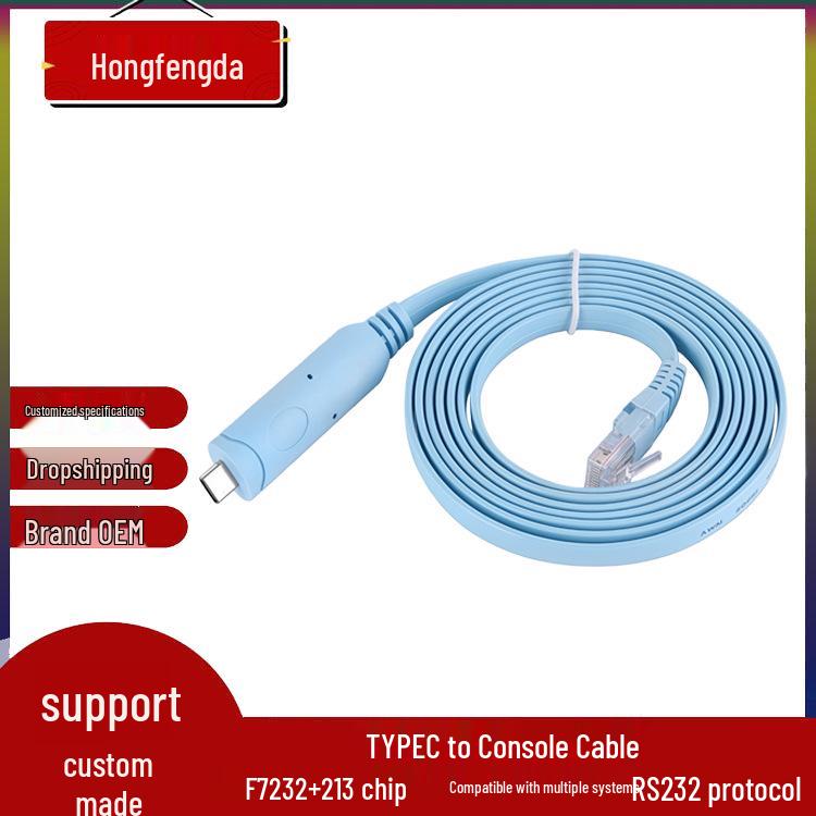 

1m-5m Type-C to RJ45 Console Cable for Cisco Router RS232 Debugging 1m чорний