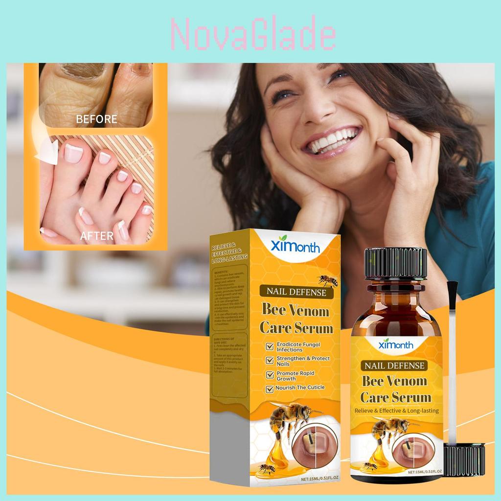 Ximonth Bee Venom Nail Care Liquid For Fungal Infection Treatment And Nail Brightening With Nourishing Formula For Healthy Feet And Hands