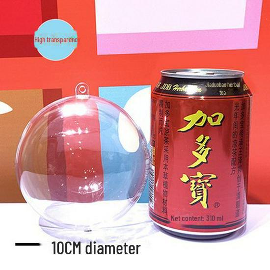 

Прозрачный пластиковый подвесной шар-украшение - открывающийся, круглый, для рождественских украшений и украшений для детского сада