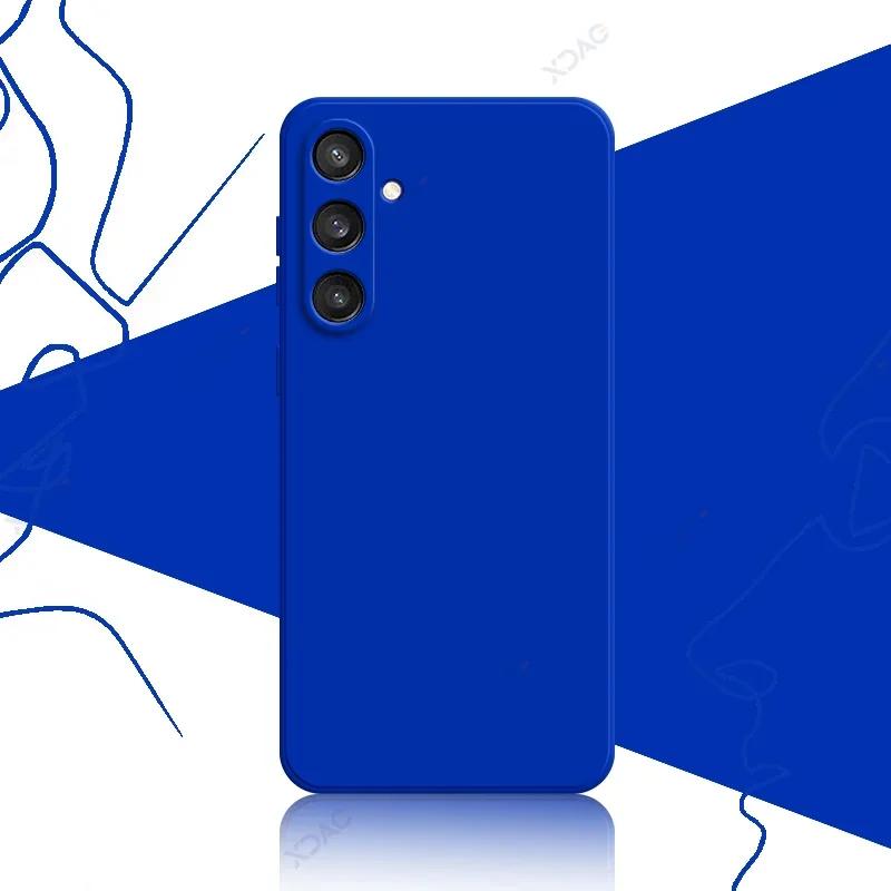 

Роскошные квадратные жидкие силиконовые чехлы для Samsung S24 Plus Ultra SamsungS24 S24Plus S24Ultra 5G 360 Мягкий защитный корпус Samsung S24 Ultra