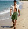 Mens Shorts Casual Linen Drawstring Waist Relaxed Shorts for Men Lightweight Gym Shorts Men Workout Beachwear Cargo Shorts