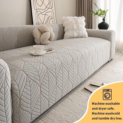 1PC-Leaf Pattern Sofa Cover Universal Integrated Sofa Cover All Season Universal Elastic Anti Slip Sofa Cover