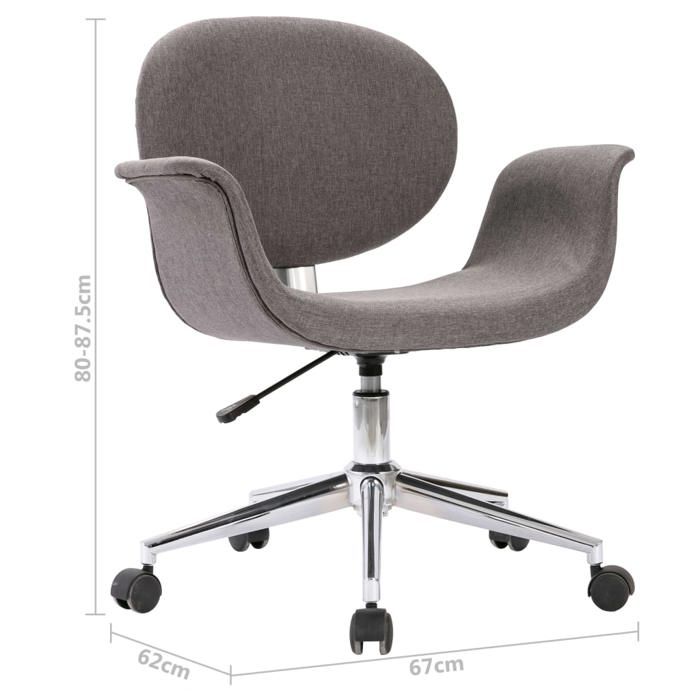 VidaXL Chaise Pivotante de Salle à Manger Chaise à Dîner Siège de Cuisine Chaise de Repas Siège à Dîner Bureau Intérieur 287395