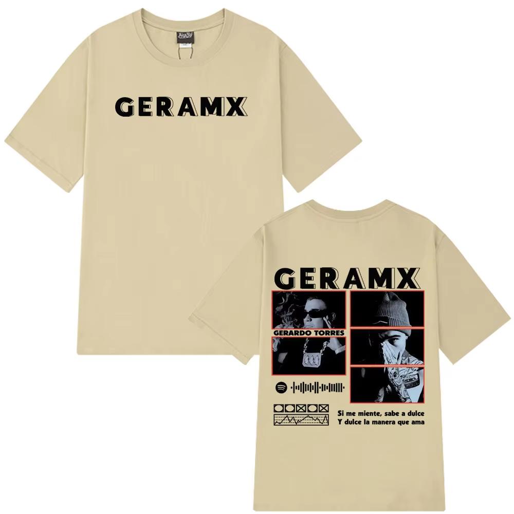 Rapper GERA MX Tour Album 2026 Graphic Tshirt Unisex Women Fashion Tshirts Casual pure Cotton Gothic Punk Tshirts Streetwear