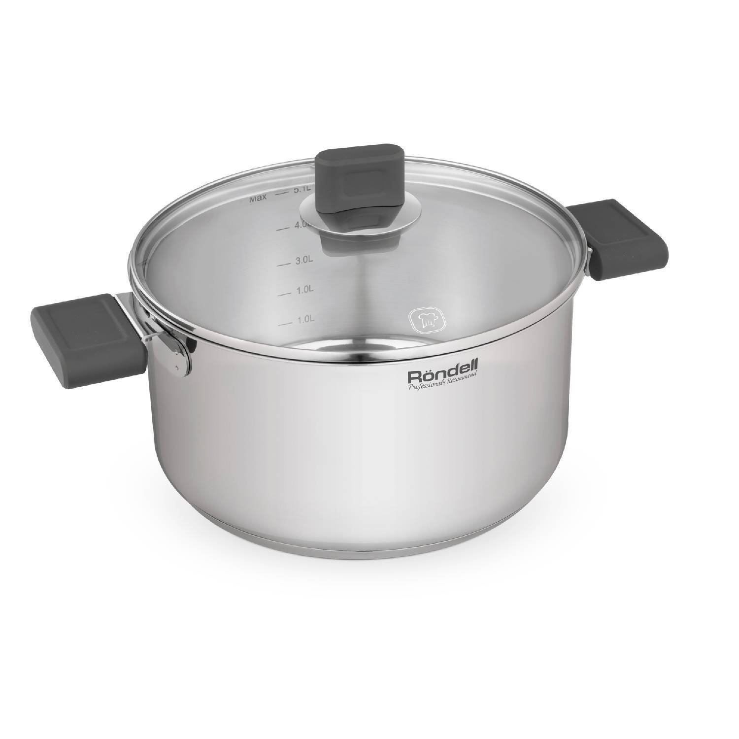 

Кастрюля с крышкой Rondell Rds-1597 24 см 5 1л Quadro