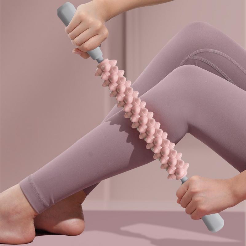 Yoga Stick Massage Wolf Teeth Deep Tissue Roller Eco-Friendly TPR Fitness Implements for Calves Thighs Arms Muscle Relaxation Home Gym