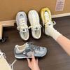 Fashion 2025 New Mesh Thin Soled Women Sneakers Fashionable Retro Concise Casual Comfortable Increased Sports Shoes Street Board Shoes