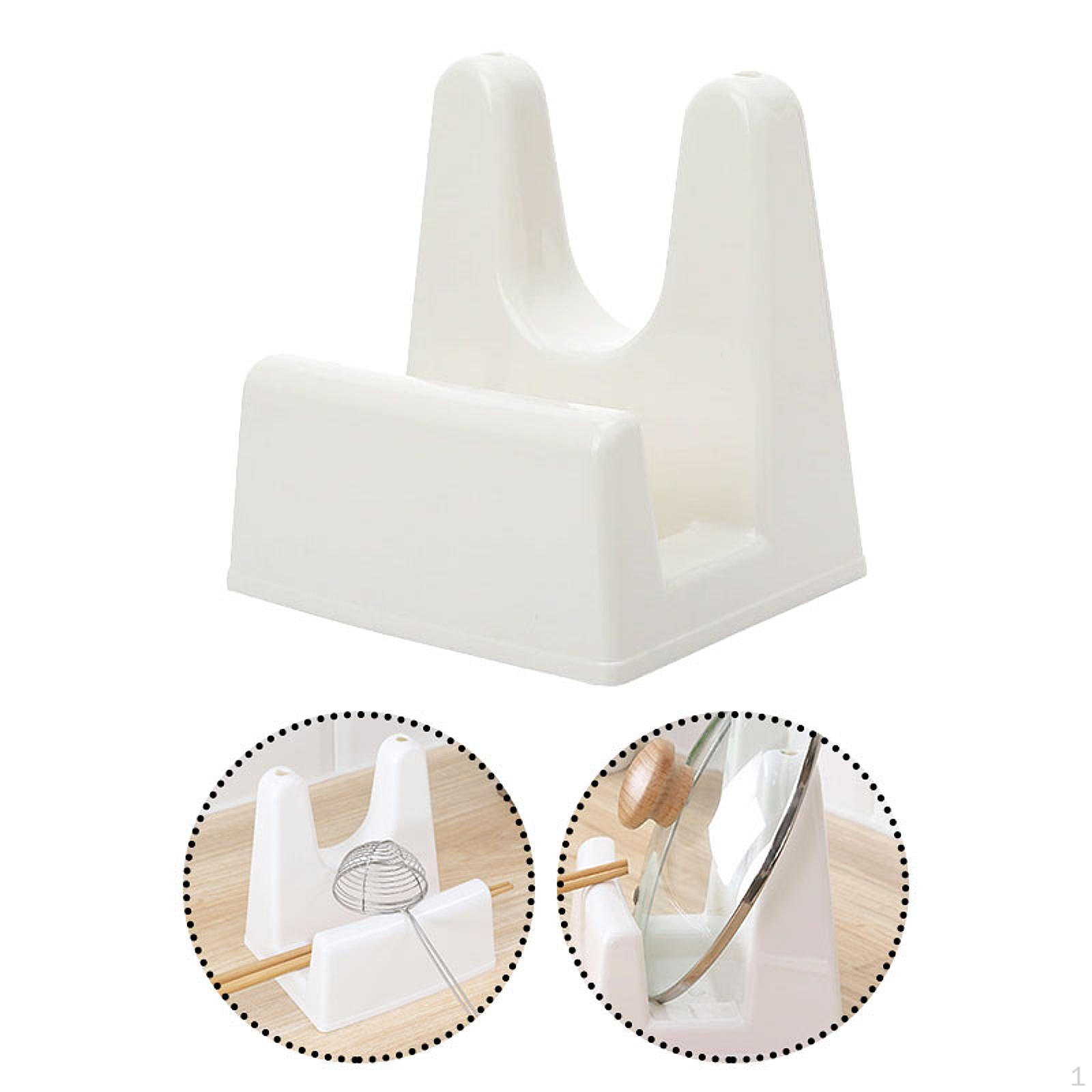 

Держатель для крышки кастрюли, органайзер для разделочной доски, экономящий место, подставка для ложки для шкафа белый