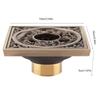 Antique Brass 10cm Shower Floor Drain Bathroom Waste Drain Strainer Cover Grate(#3)