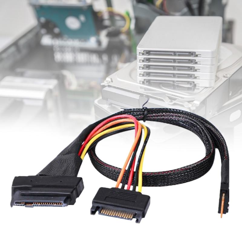 SASs SFF8654 SFF8639 Converters Cable With Premium Shield PVC Construction for Stable Signal Transmission