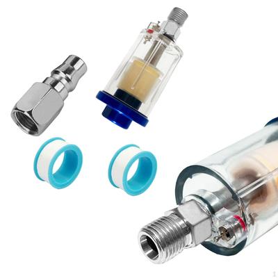 Oil Water Separator 1/4 Inch NPT Moisture Includes 2 PTFE Tapes Protect Pneumatic Tools