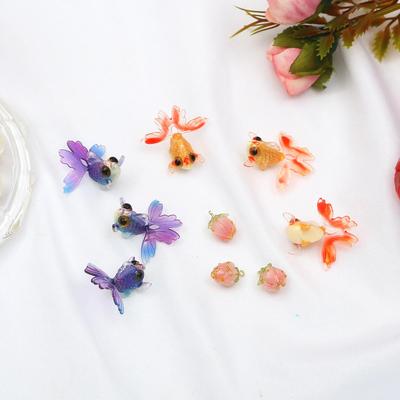 Acrílico peixinho morango forma encantos contas pandents para diy jóias brinco fazer jóias colares acessórios