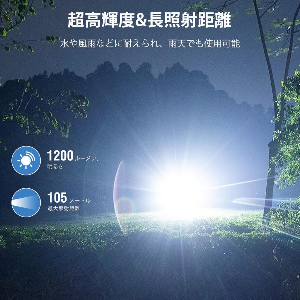 DAI NING Mini Powerful 1200 Lumens High IP67 Magnetic Suction Adjustable Lighting 10 and Blue Pocket Light for and Power Great Day Gift Flashlight,