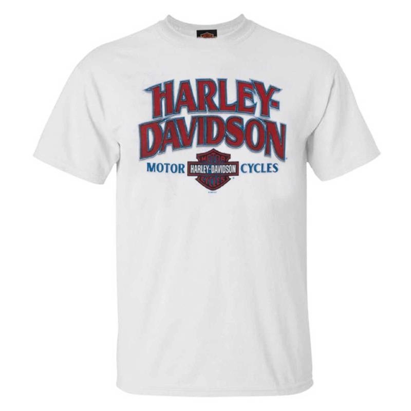 Harley-Davidson Men's DAB HD Short Sleeve Cotton Crew Neck T-Shirt, White