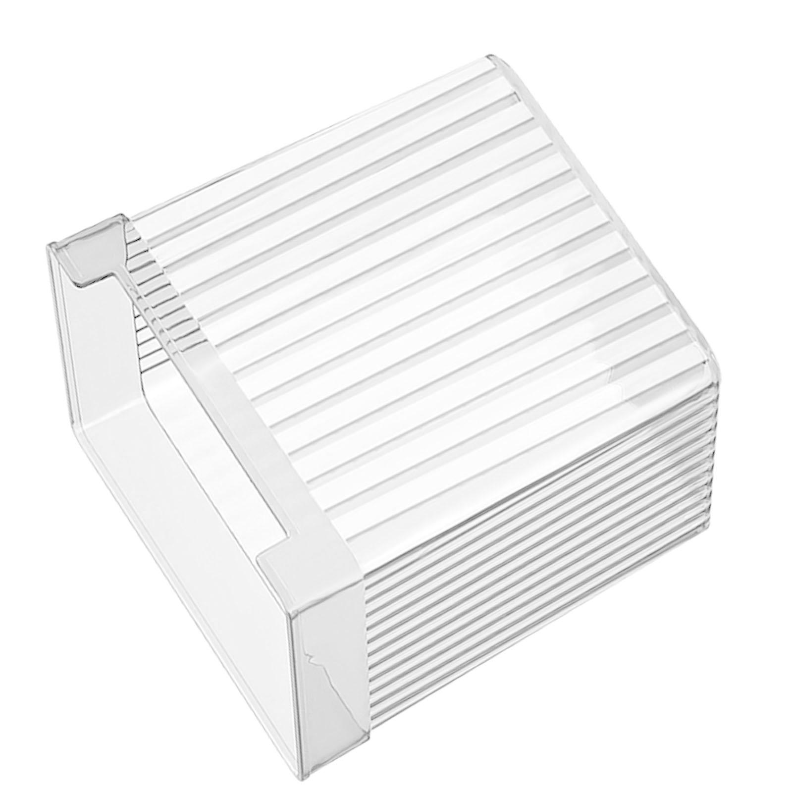 Органайзер для холодильника большой вместимости полупрозрачный многофункциональный для сохранения свежести контейнер для хранения в холодильнике для прозрачный белый