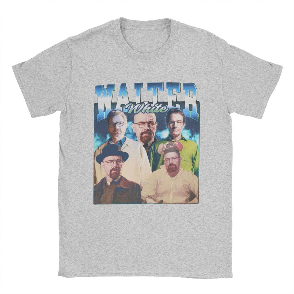 Men's Walter White 90s Rap Style T Shirts Breaking Bad Cotton Clothes Funny Short Sleeve Round Neck Tee Shirt Plus Size T-Shirt