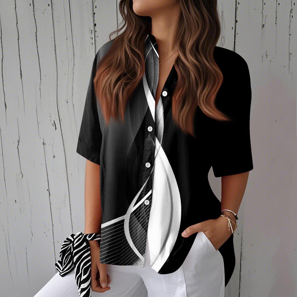 Womens Button Down Shirts Linen Button Down Shirts Half Sleeve Shirts For Women Half Sleeve Tops For Women