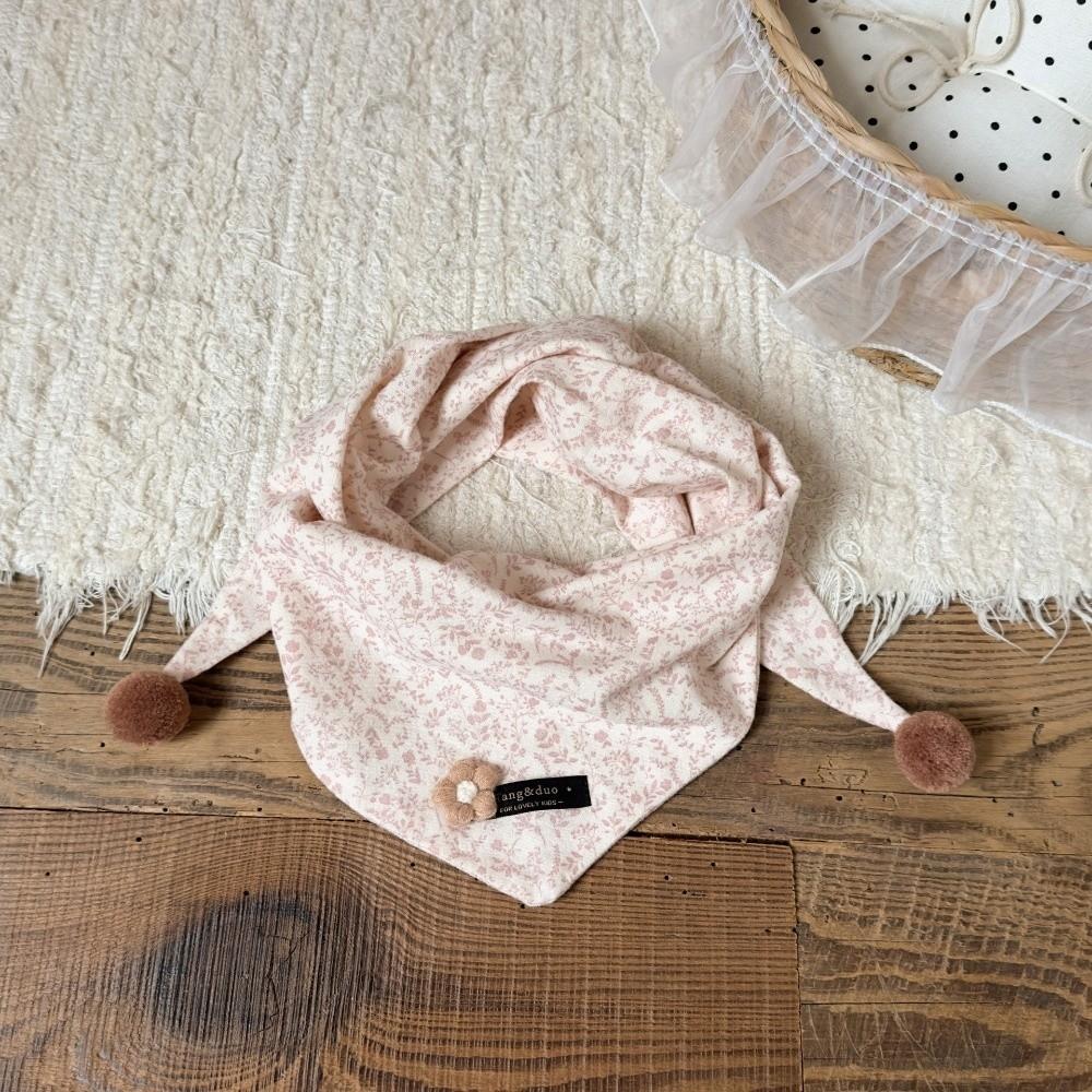 Soft Skin-Friendly Neck Warmer Double Pom Pom Neckscarf Adorable Kid Triangle Scarf Daily