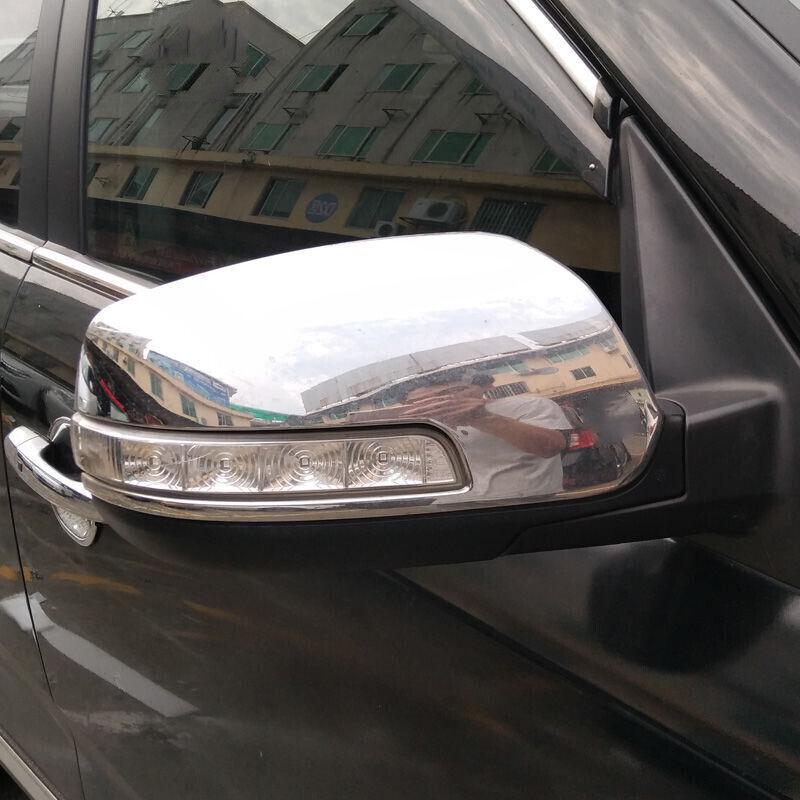 For Kia Sorento 2013-2014 Car Rearview Side Mirror Cover Wing Cap Exterior Door Sticker Frame Case Trim Housing Silver Chrome