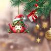 Cute Kettle Cartoon Pattern Acrylic Pendant For Christmas And Decoration Car