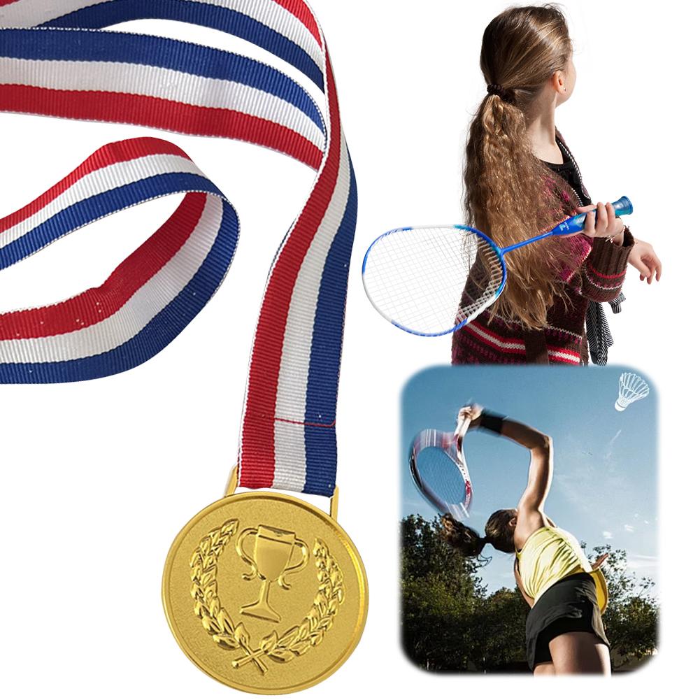 4.9cm Gold Medal Sports Rewards with Neck Ribbon Metal Winner Medals Competition Medals for Talent Show Party Race