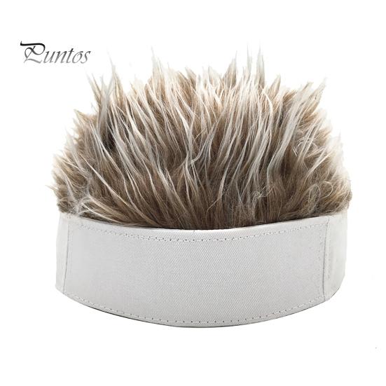 Men Retro Short Wig Headband Hip Hop Hooligan Cap Beanie Cosplay Fake Hair Hat