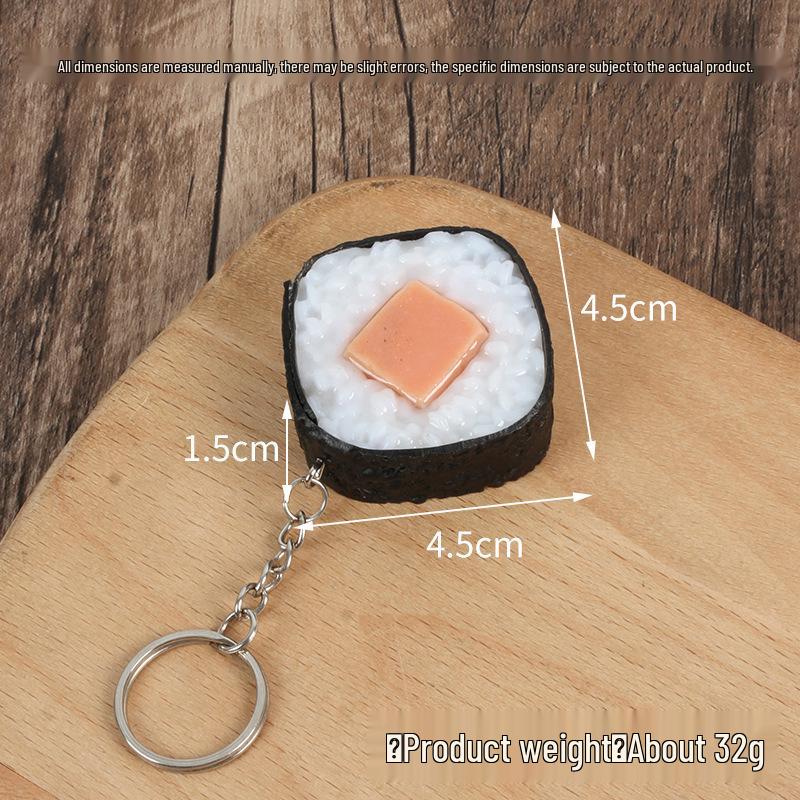 Sushi Pendant Keychain: Japanese Cuisine Display Prop