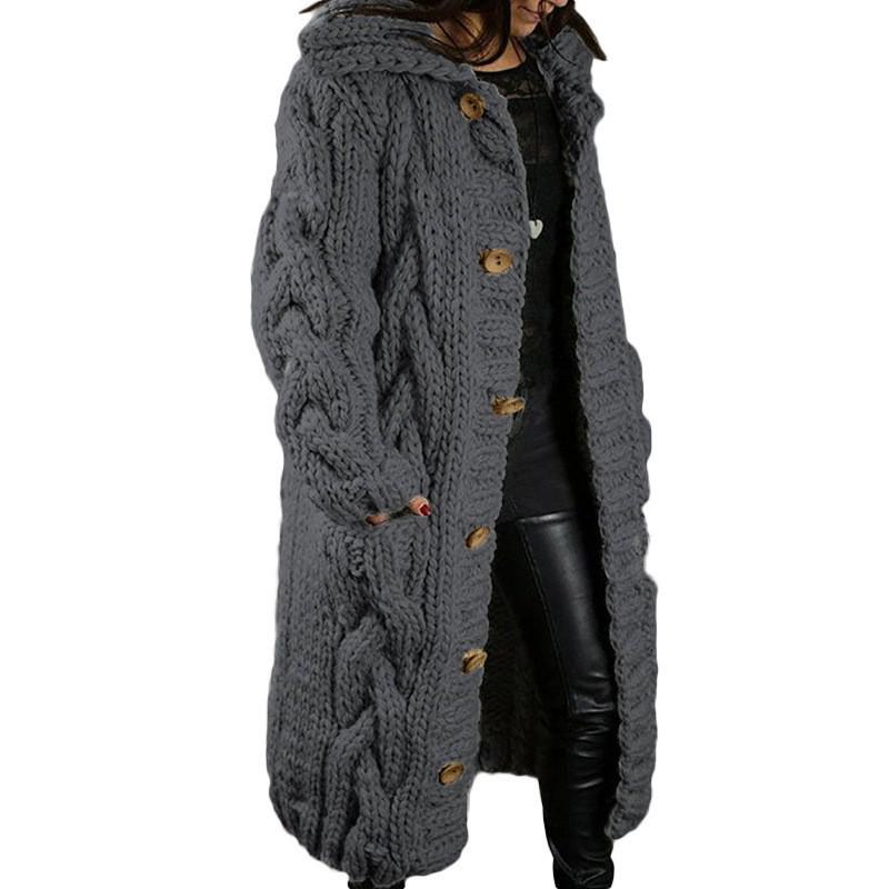 2025 Women's Plus Size Fashion Cardigan Sweater Coat - European & American Style Knitwear