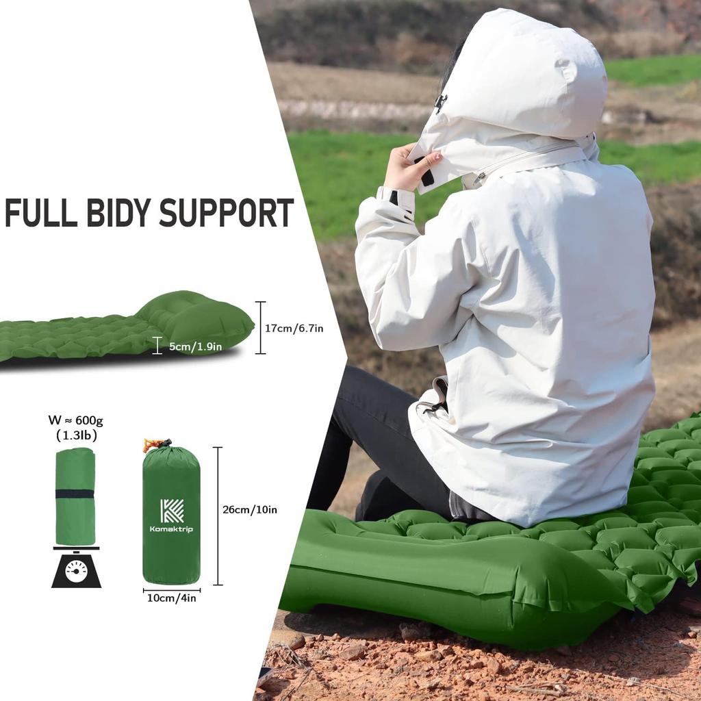 Camping Air Matt Sleeping Pad Ultralight Folding Inflatable Mattress Portable Outdoor Air Cushion Sleeping Mat Travel Hiking