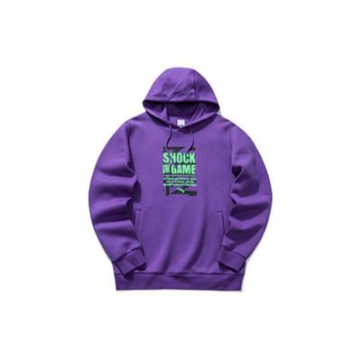 Basketball Serie Buchstabendruck Kordelzug Kapuzenpullover Langarm Sweatshirt Herren Oberteile Lila 152111701-3