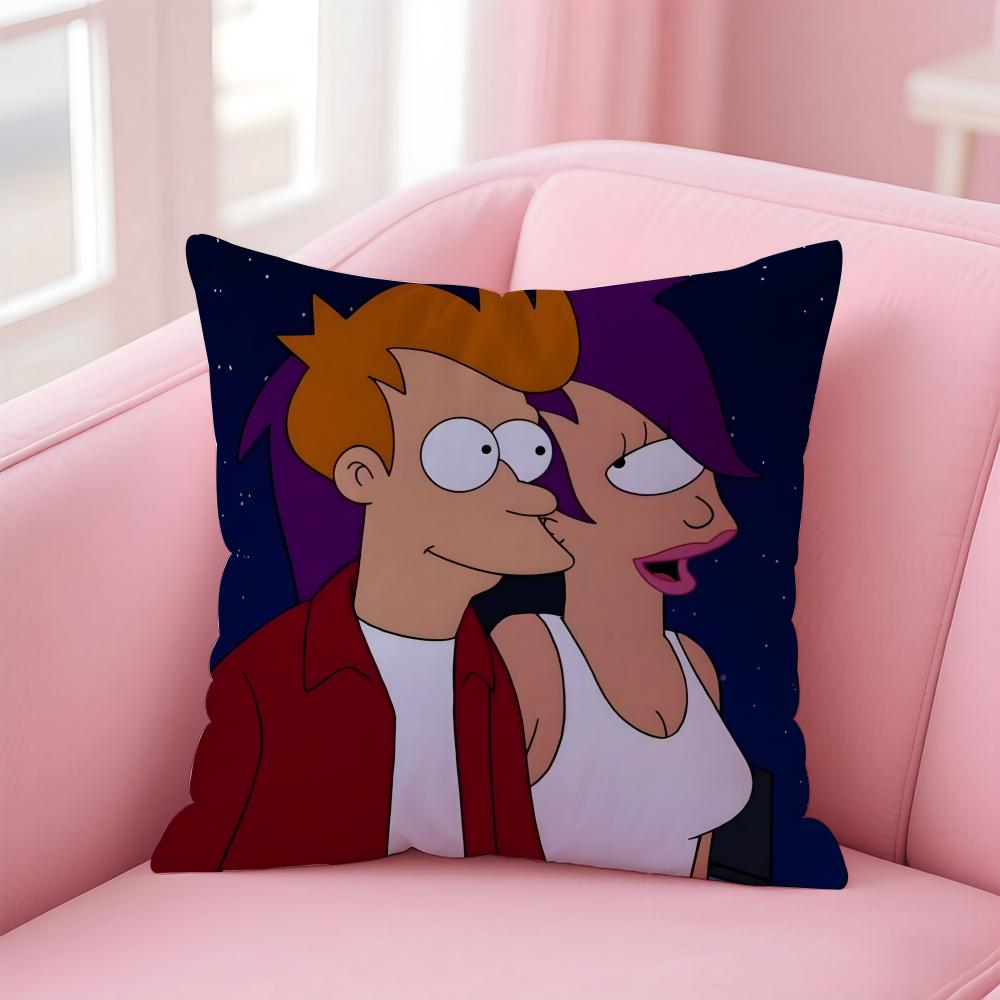 Anime F-Futurama Cushion Cover Home & Car Multi-Scene Pillow Cover - Reversible, Soft & Durable for Daily Use