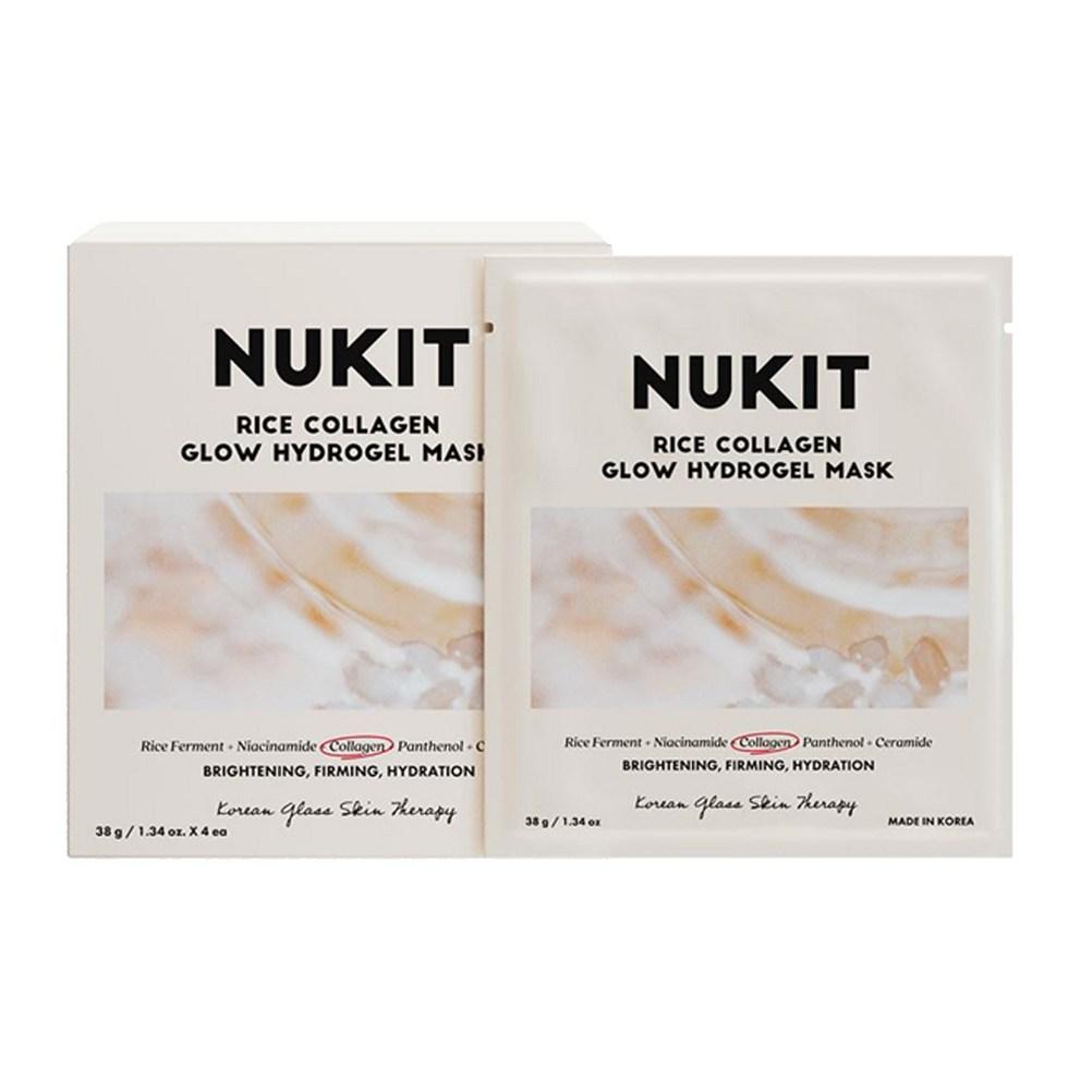 [Newkidd] Rice Collagen Glow Hydrogel Mask, 4 sheets, 1ea