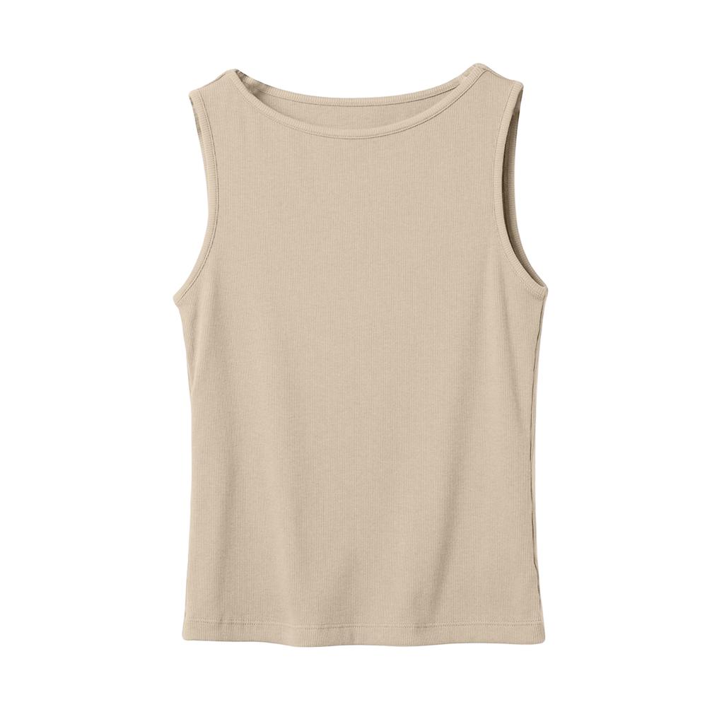 Damen I-förmige Weste mit einem Kragen und ärmellosem Unterhemd, Camisole Top