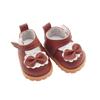 1 pair Mini DollS Shoes White Pink Bow Shoes for 10cm Cotton Doll Shoes Accessories Princess Small Leather Shoes DIY Doll Toy
