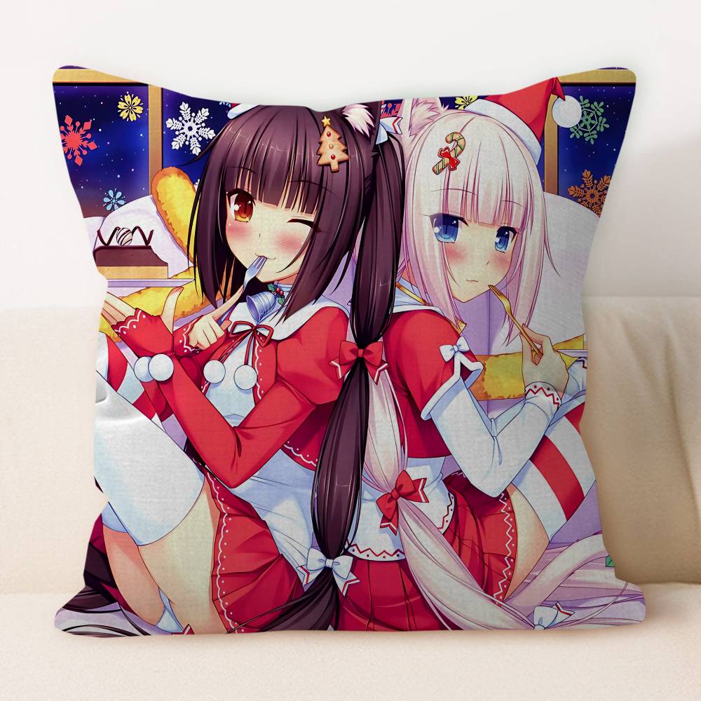 

N-NekoparaS Pillow Gift Home Office Decoration Pillow Bedroom Sofa Car Cushion CoverPillow Case 12x12Inch